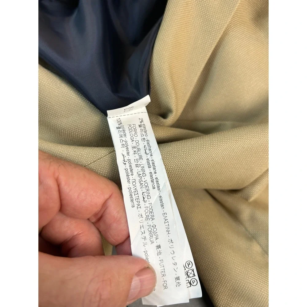 Zara Man Tan Cool Comfort Blazer Jacket Two Button Tailored Fit Size 40 NEW